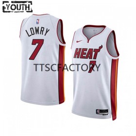 Canotte Bambino Miami Heat Kyle Lowry 7 Nike 2022-23 Association Edition Bianco Swingman